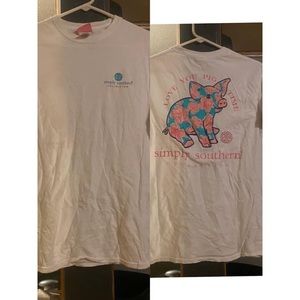 simply southern white t-shirt.